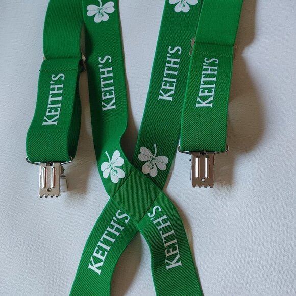 Alexander Keiths Pale Ale Shamrock St. Patrick's Day Suspenders - Picture 1 of 4